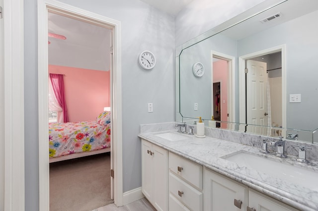 bathroom with vanity