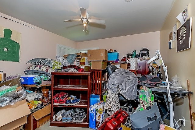 bedroom with ceiling fan