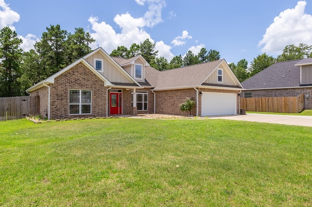 211 Rustic Pines Dr, Lufkin, TX 75904 - craftsman inspired home featuring driveway, board and batten siding, and brick siding