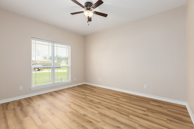 211 Rustic Pines Dr, Lufkin, TX 75904 - spare room featuring ceiling fan and light wood-style floors
