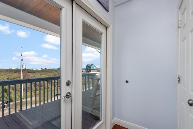 exterior space with french doors