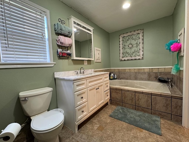 341 Red Wolf Ln, Brookeland, TX 75931 - bathroom with vanity and a garden tub