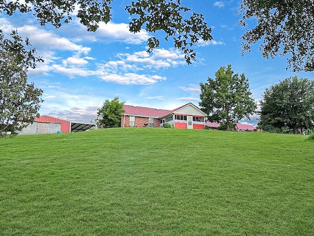 341 Red Wolf Ln, Brookeland, TX 75931 - view of green lawn