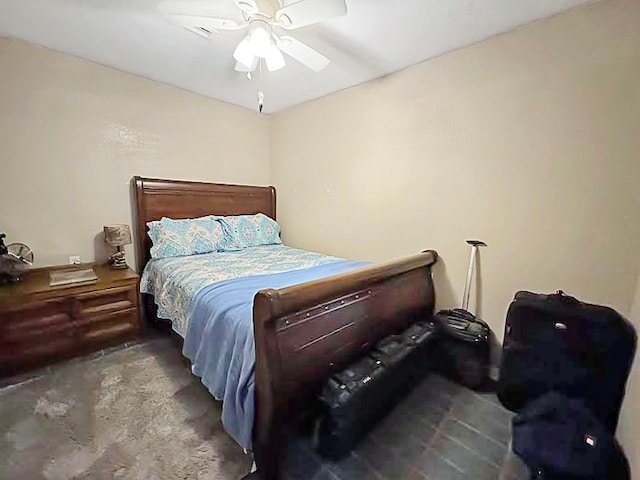 341 Red Wolf Ln, Brookeland, TX 75931 - bedroom featuring carpet flooring and a ceiling fan