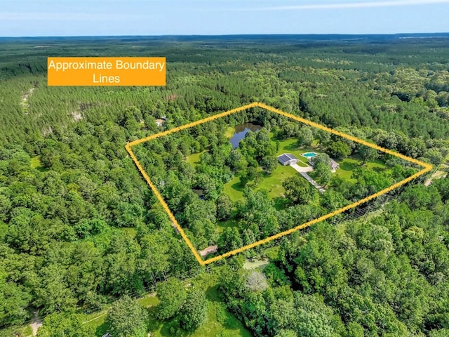 1615 Harley Golden Rd, Lufkin, TX 75901 - view of property location with a heavily wooded area and property boundaries highlighted