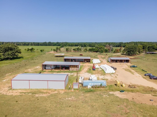 aerial view featuring a rural view