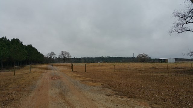 view of street featuring a rural view