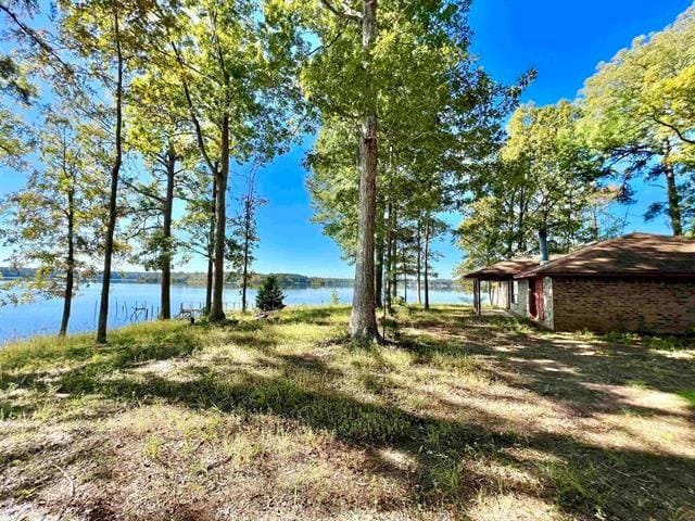 122 Isle Dr, Hemphill, TX 75948 - view of yard featuring a water view