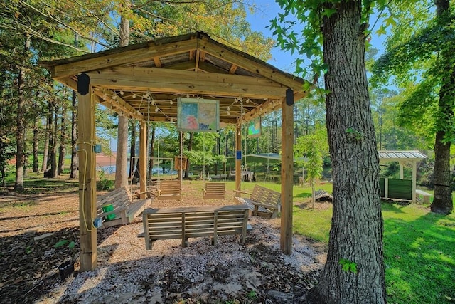 view of property's community featuring a gazebo