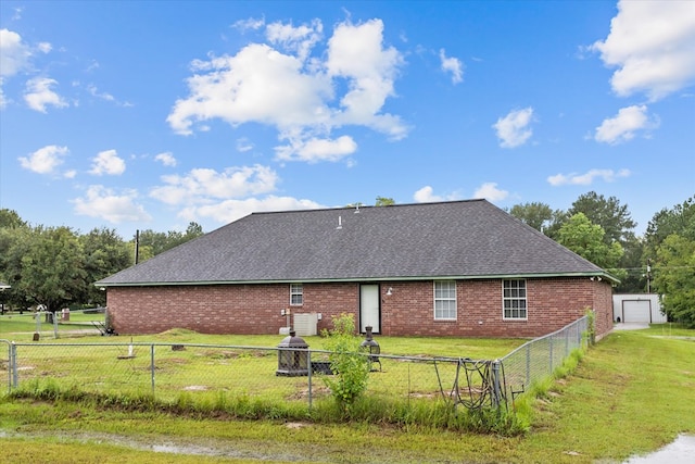 view of property exterior featuring a yard