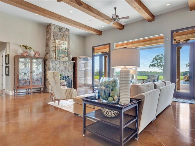 dining room featuring french doors and a notable chandelier