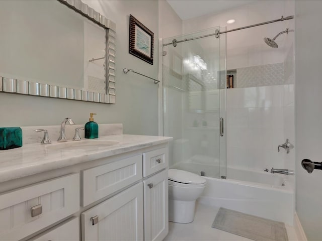 1811 Caspers Cv, Lufkin, TX 75904 - bathroom featuring vanity, combined bath / shower with glass door, and tile patterned flooring