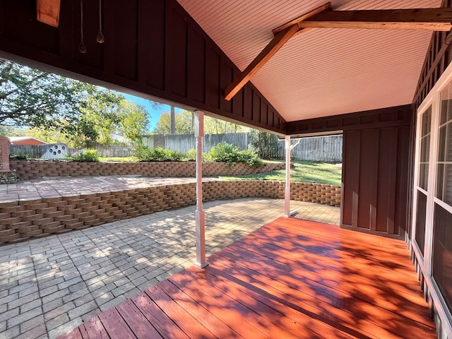 670 Cedar Crest Cir, Hemphill, TX 75948 - deck featuring a fenced backyard and a patio area