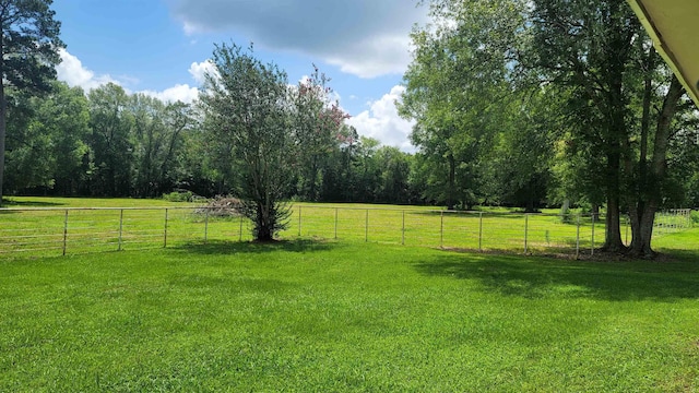 view of yard featuring a rural view