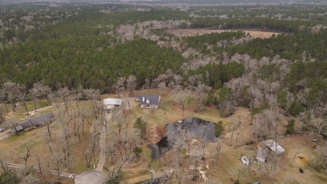 bird's eye view with a rural view