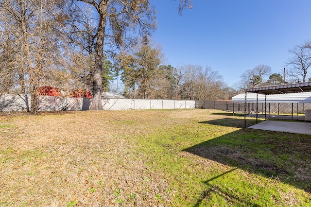 view of yard featuring a patio area