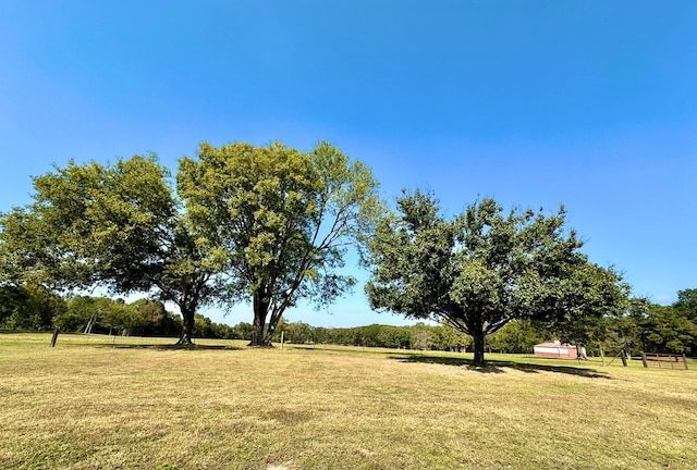 view of yard featuring a rural view