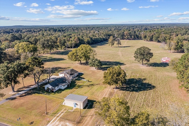 bird's eye view with a rural view