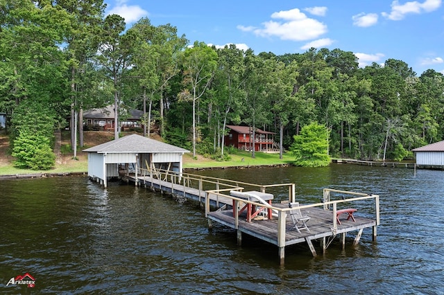 140 Eastwood Dr, Milam, TX 75959 - dock featuring a water view