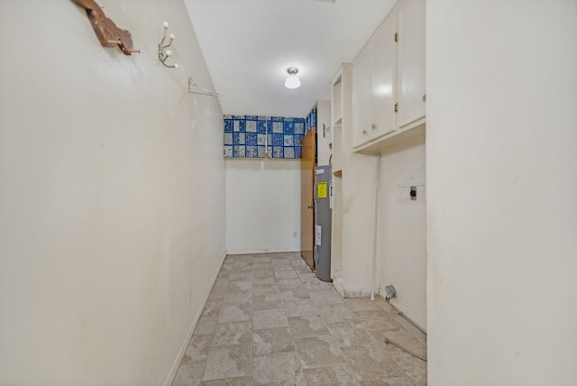 hallway with electric water heater