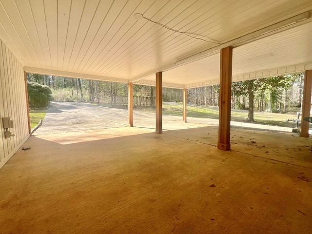 view of patio / terrace featuring fence