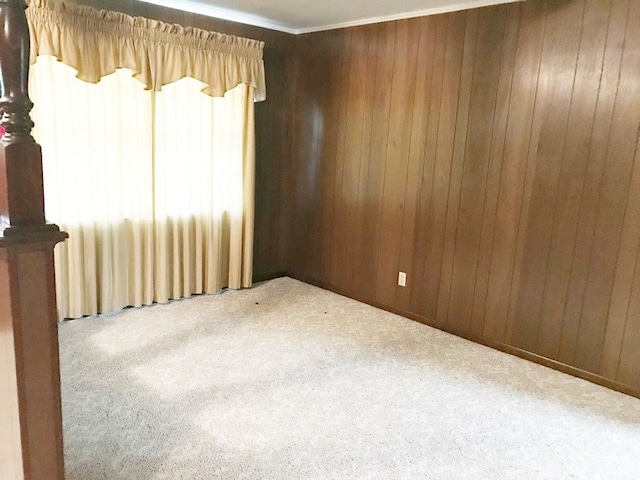 365 Roughrider Dr, Center, TX 75935 - spare room with carpet, wood walls, and ornamental molding