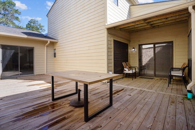 view of wooden terrace