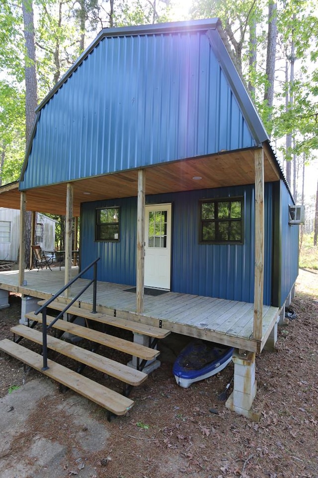 rustic home with a porch