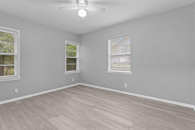 unfurnished bedroom featuring light wood-type flooring