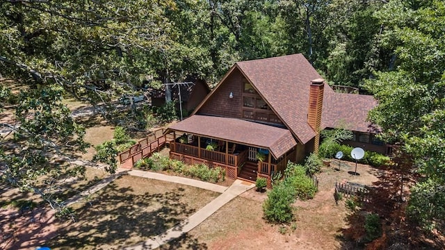 view of front of home with a porch