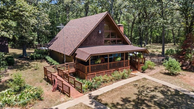 view of front of home featuring a porch