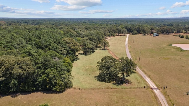 aerial view with a rural view