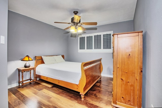 160 Somerset, Milam, TX 75959 - bedroom with hardwood / wood-style flooring and ceiling fan