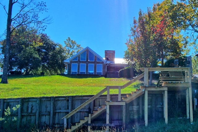 160 Somerset, Milam, TX 75959 - back of property with a lawn