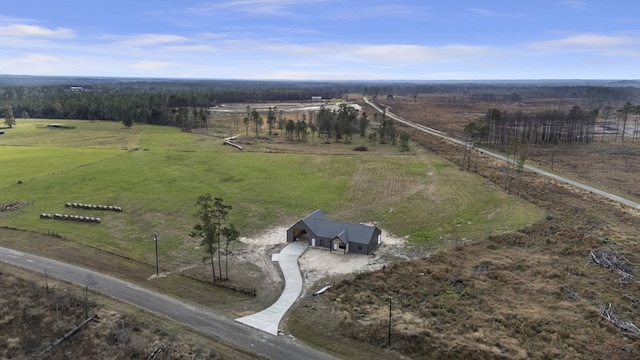 bird's eye view featuring a rural view