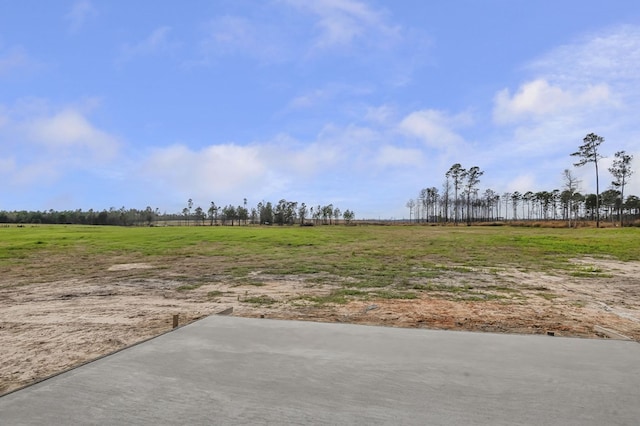 view of yard featuring a rural view