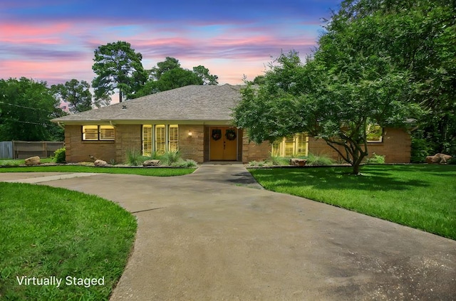 1405 Oak Hill Pl, Lufkin, TX 75904 - ranch-style house featuring brick siding and a chimney