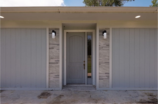 20 Coolcrest Dr, Point Blank, TX 77364 - view of exterior entry featuring stone siding