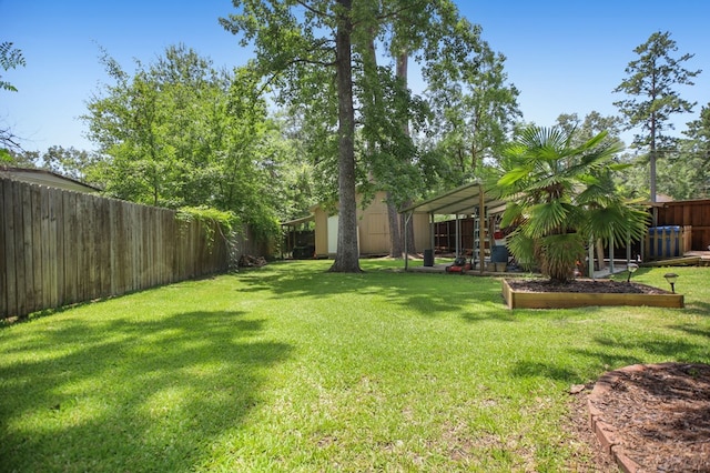 4 Pinemont Pl, Lufkin, TX 75904 - fenced backyard featuring a storage unit