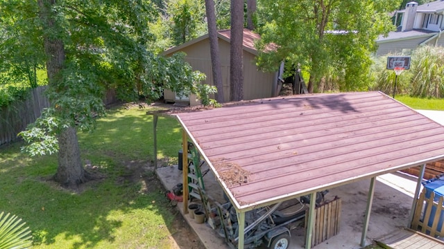 4 Pinemont Pl, Lufkin, TX 75904 - view of yard featuring a shed and a wooden deck