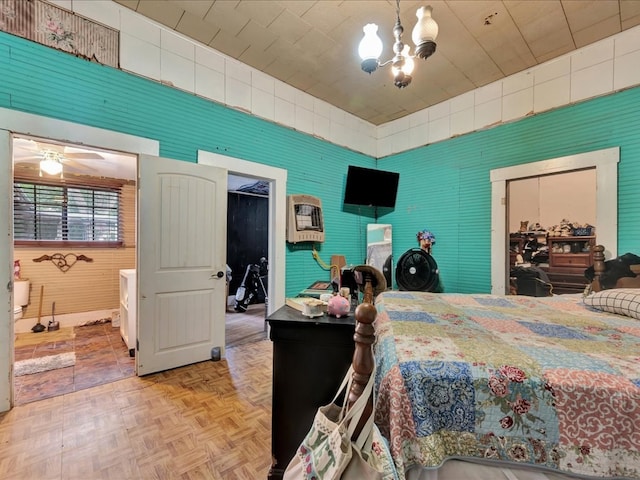 203 Chandler St, Diboll, TX 75941 - bedroom with a chandelier