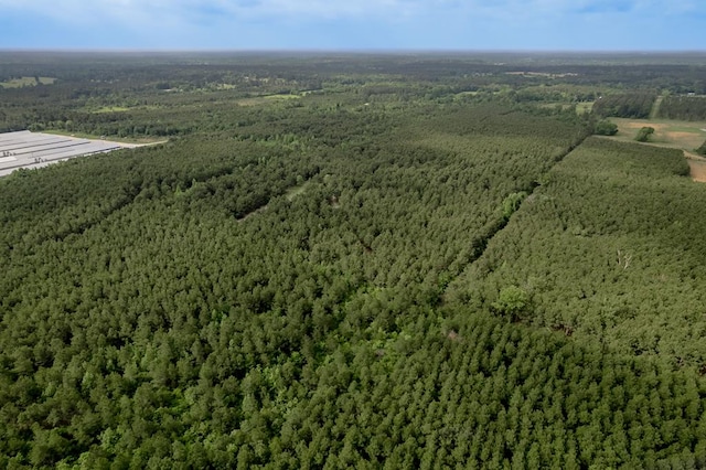 birds eye view of property with a view of trees