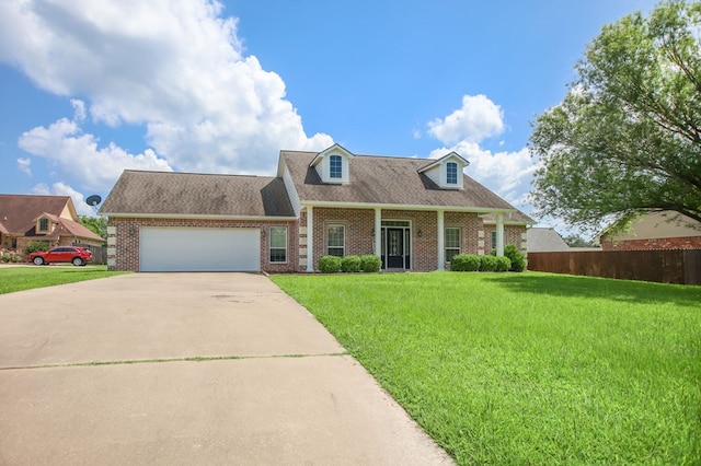 113 Westfield Loop, Lufkin, TX 75904 - cape cod home with brick siding, driveway, a garage, and roof with shingles