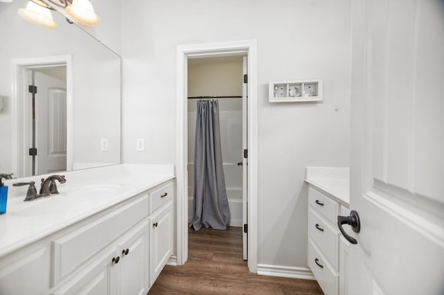 113 Westfield Loop, Lufkin, TX 75904 - full bath featuring vanity, wood finished floors, and shower / bath combo