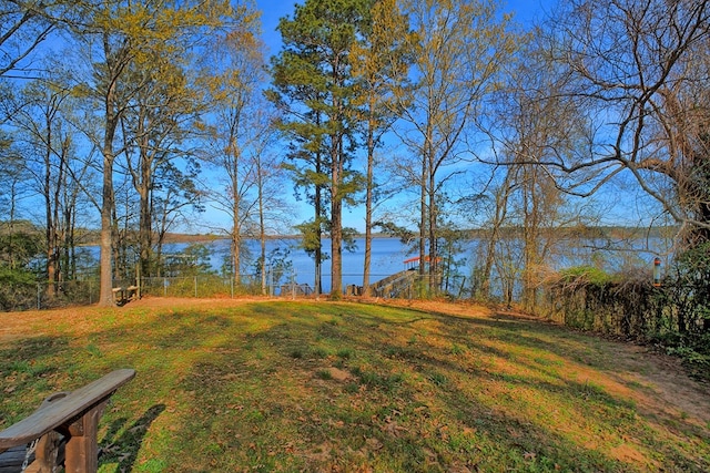 2105 Carters Ferry Rd, E Road, Milam, TX 75959 - view of yard featuring fence and a water view