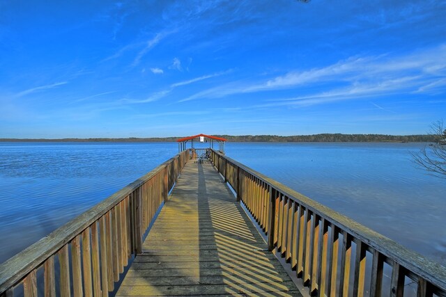 2105 Carters Ferry Rd, E Road, Milam, TX 75959 - view of dock featuring a water view and a gazebo