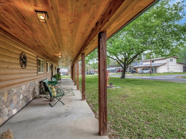 view of patio / terrace featuring covered porch