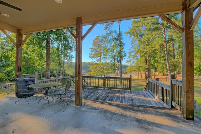 view of patio / terrace featuring a deck