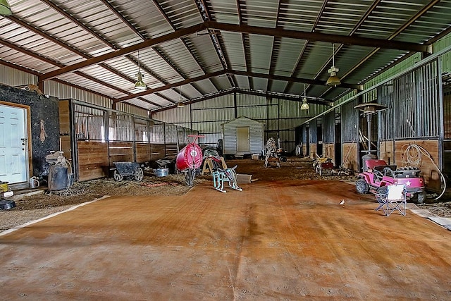 view of horse barn