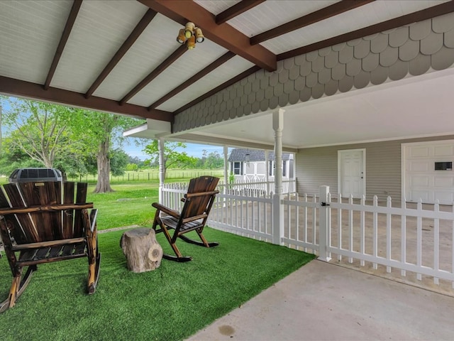 view of patio with fence